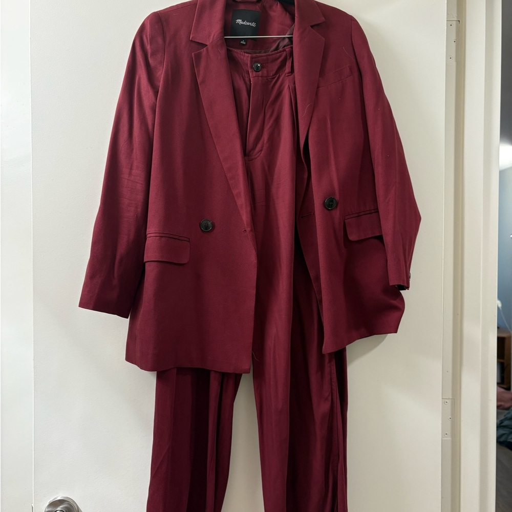 Madewell Rich Burgundy Women’s Suit Jacket